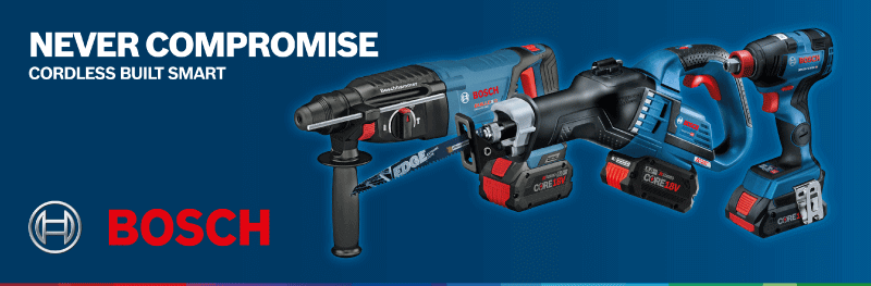 Never Compromise: images of Bosch cordless tools