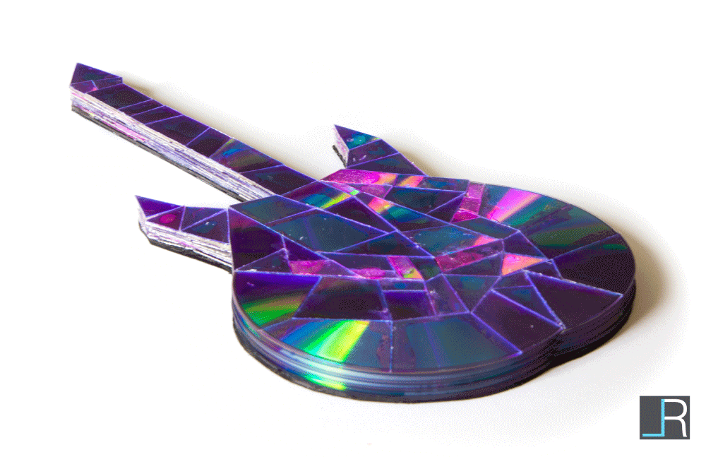 CD Guitar Sculpture (Angle 3)