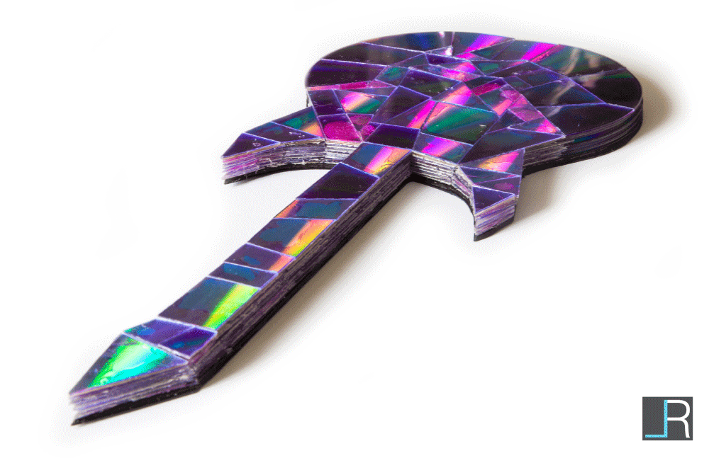 CD Guitar Sculpture (Angle 4)