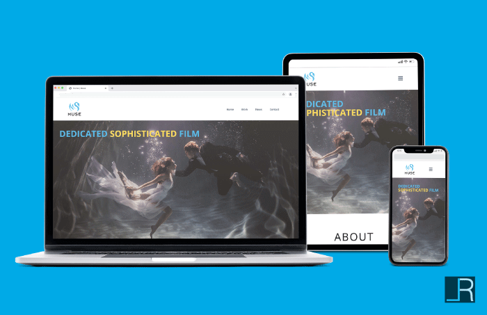 Muse Website: Home page layout