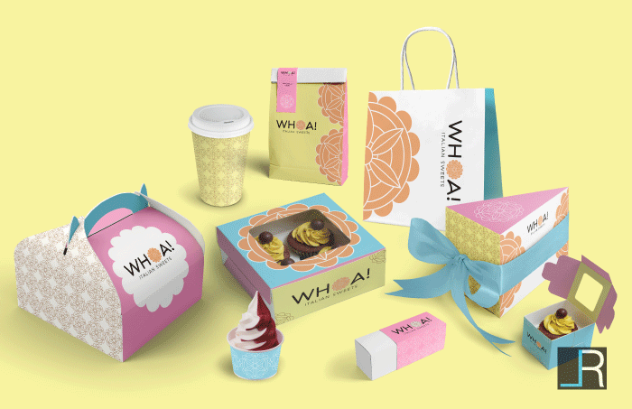 WHOA Packaging: Consists of cake, gelato, pasteries and coffee packaging