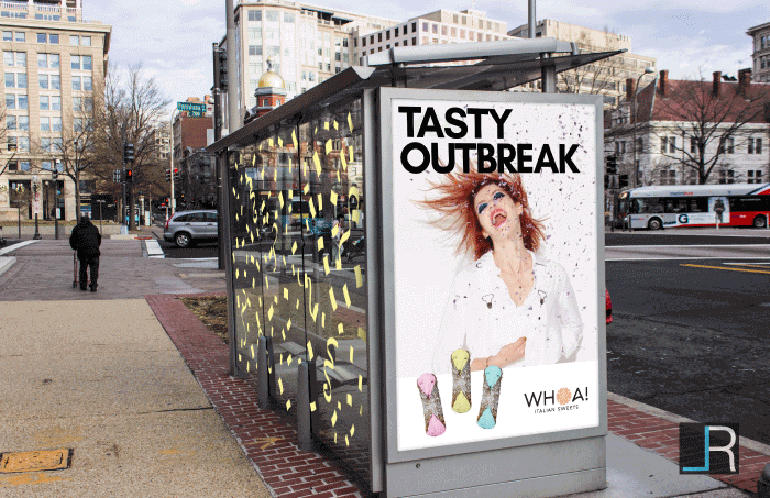 WHOA Bus Shelter Ad 3: Tasty Outbreak cannolis